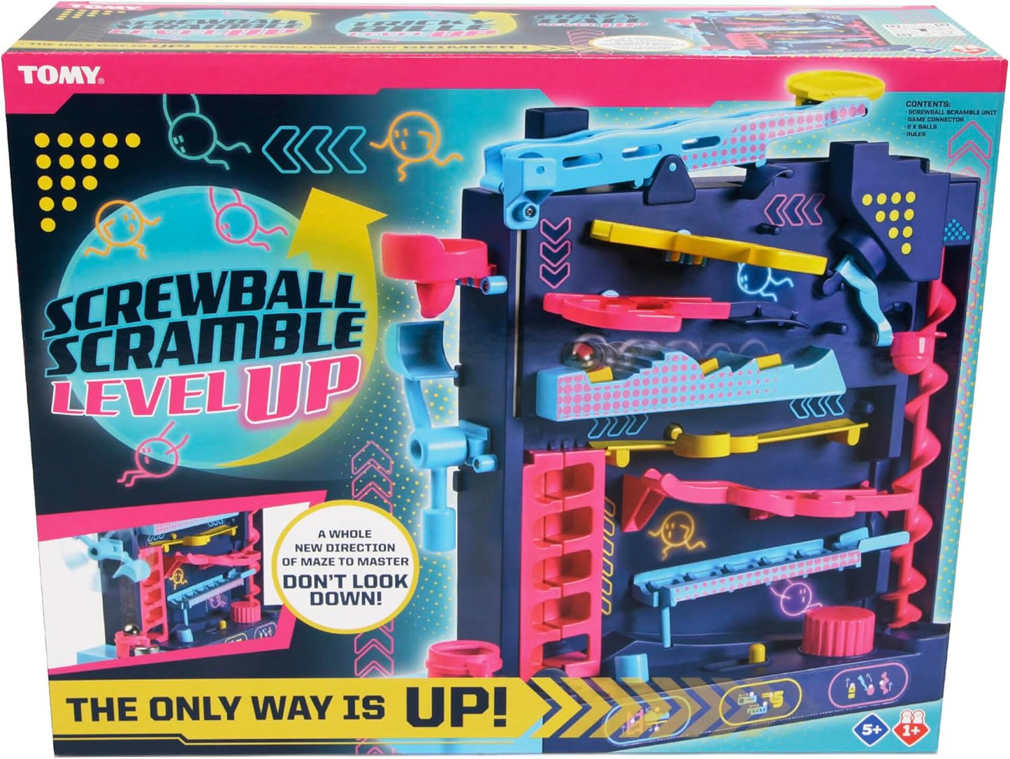 Screwball Scramble Level Up Kids Board Game- Timed Marble Run Obstacle Course Kids Games - Holiday Toys and Christmas Games - Toddler Ages 5 Years and Up