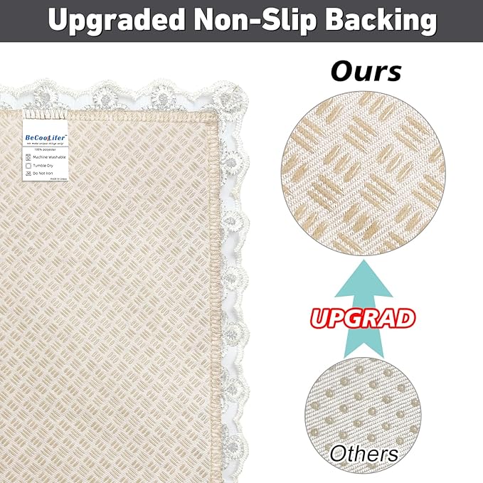 Couch Arm Cover, Sofa Arm Covers, Non-Slip Lace Armrest Cover, - Image 6
