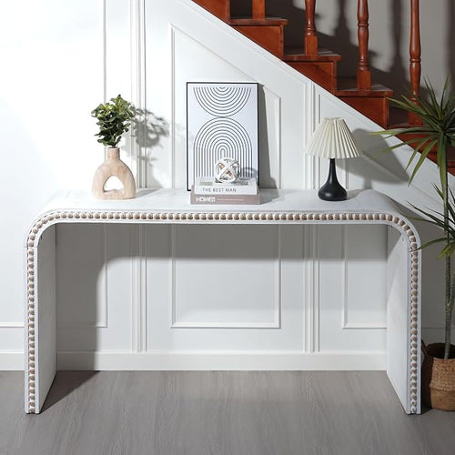 59" Wood Gray Console Table by HanStrong