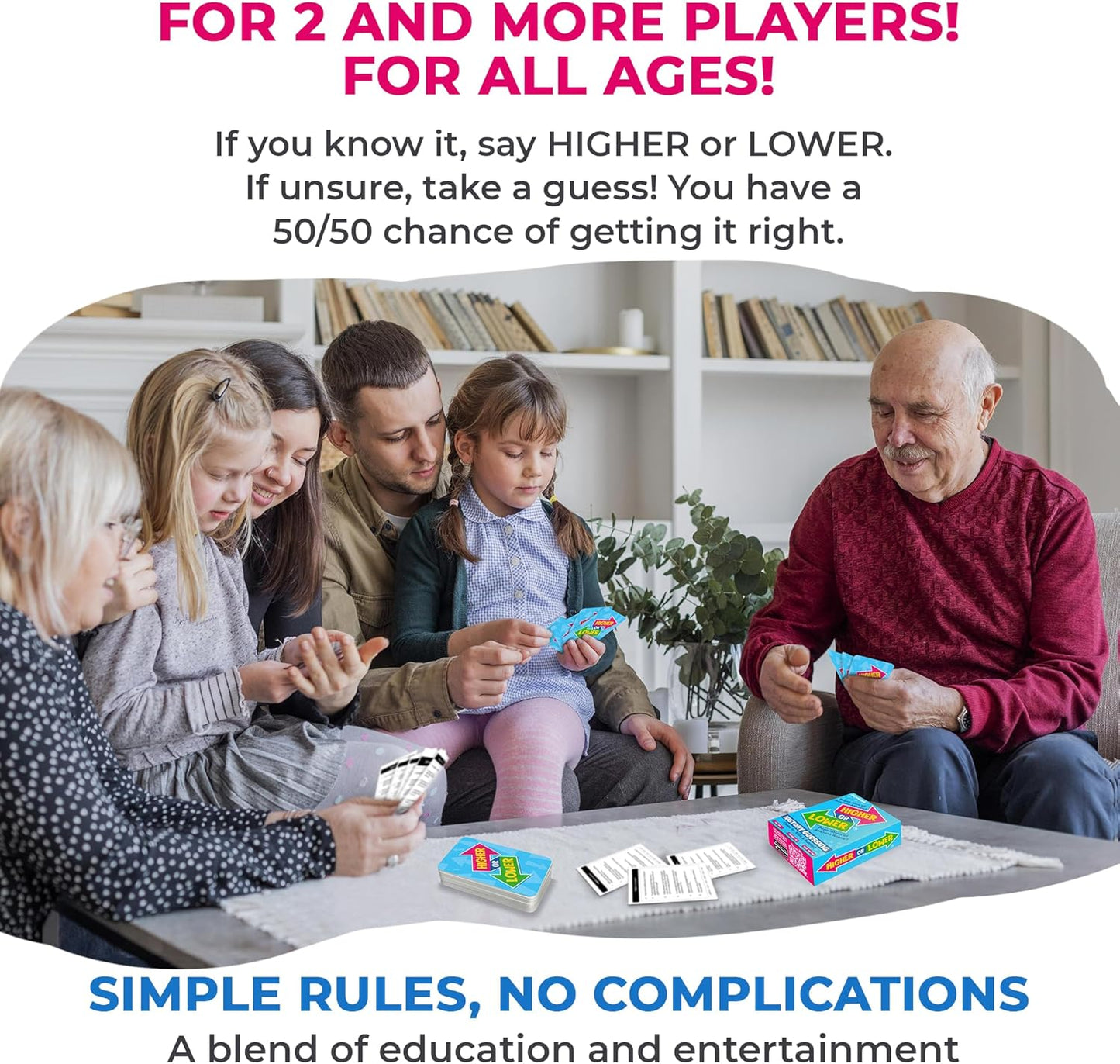 QUOKKA History Board Game for Kids 10-14 Year Olds - Family Card Game for Kids and Adults - Higher or Lower | Guess Fun Questions | Easy to Learn | 2 + Players - Challenge Game for Family Night