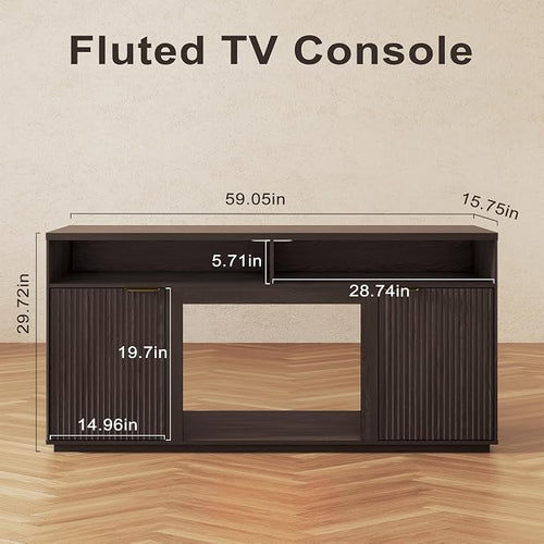 4-Piece Fluted Living Room Set Includes 31.5" Fluted Lift Top Coffee Table - Image 2