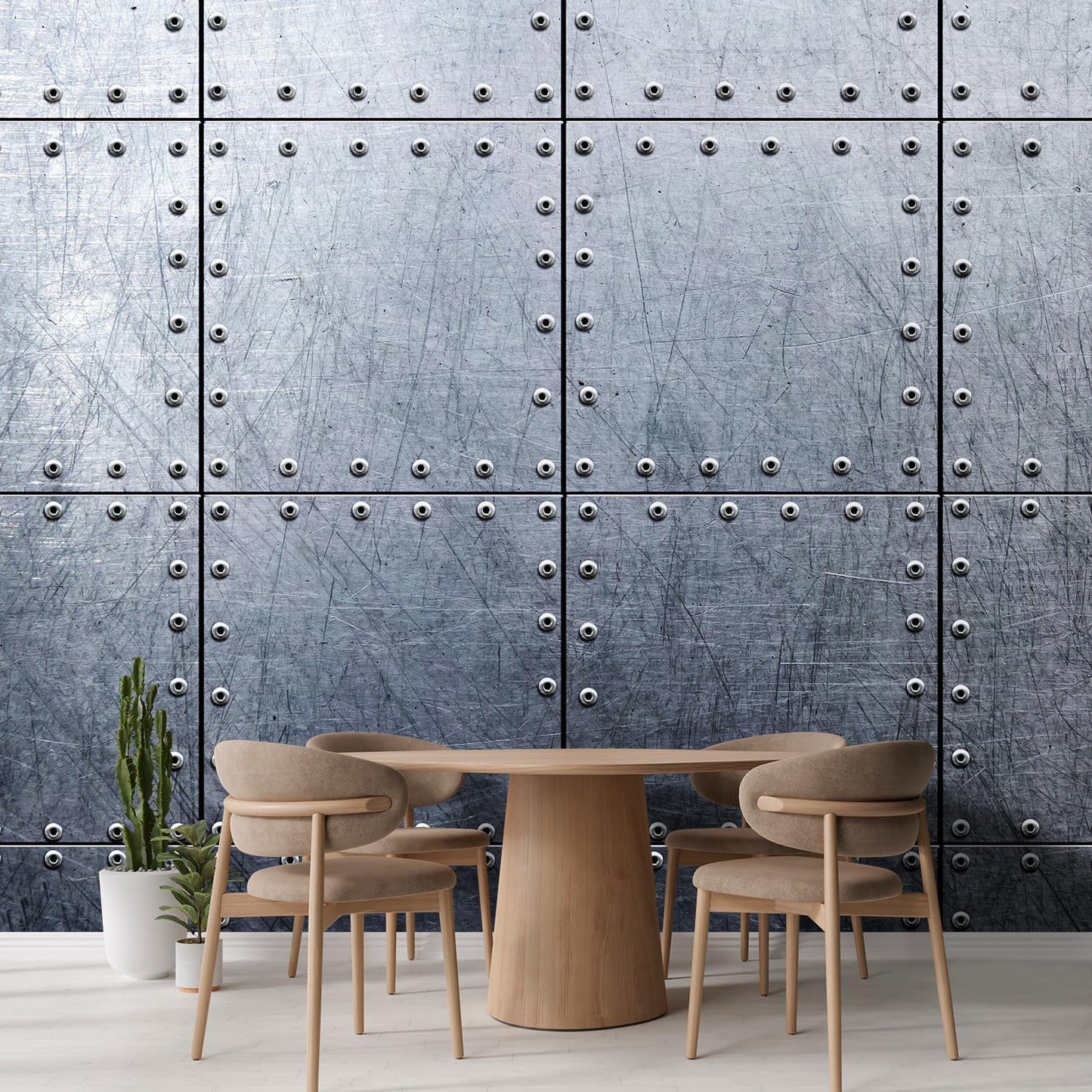 wall26 Wall Sticker/Wall Mural Metal Background, Not Peel and Stick, Non-Woven Wallpaper Decorative for Bedroom, Living Room, Office - 96x144 inches