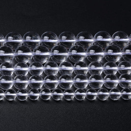 90pcs 4mm AAAAA Natural Clear White Crystal Quartz Beads Round Loose Spacer Beads for Jewelry Making DIY Bracelets Crystal Energy Healing Power Stone 15 Inch(Clear White Crystal Quartz, 4mm)