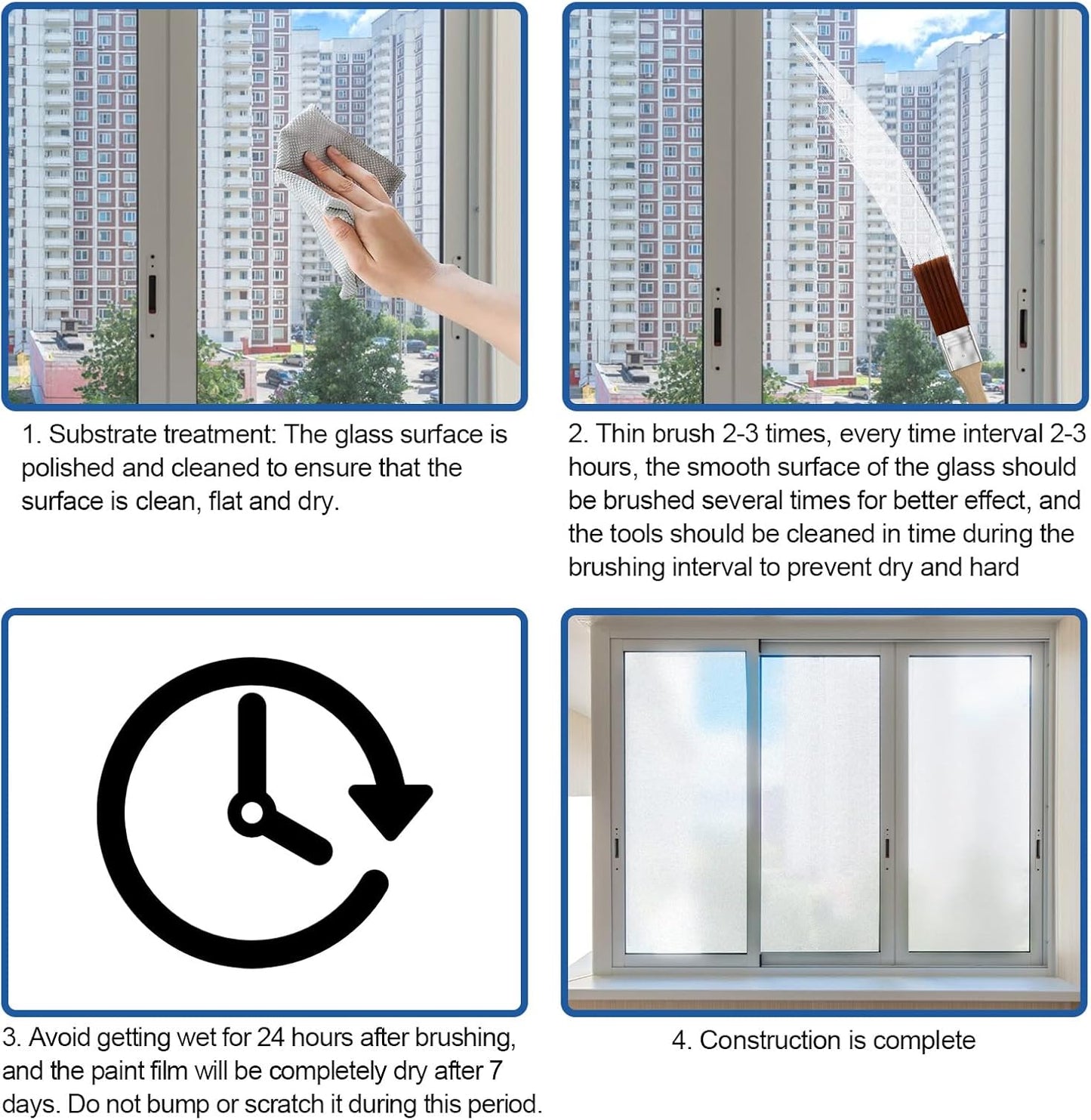 Door and Window Shading Frosted Glass Paint, Frosted Glass Spray Paint, Frost Spray Paint for Glass, Frosted Glass Paint Door Window Shading Frosted Glass Paint Matte Hazy Frost (1Pcs)