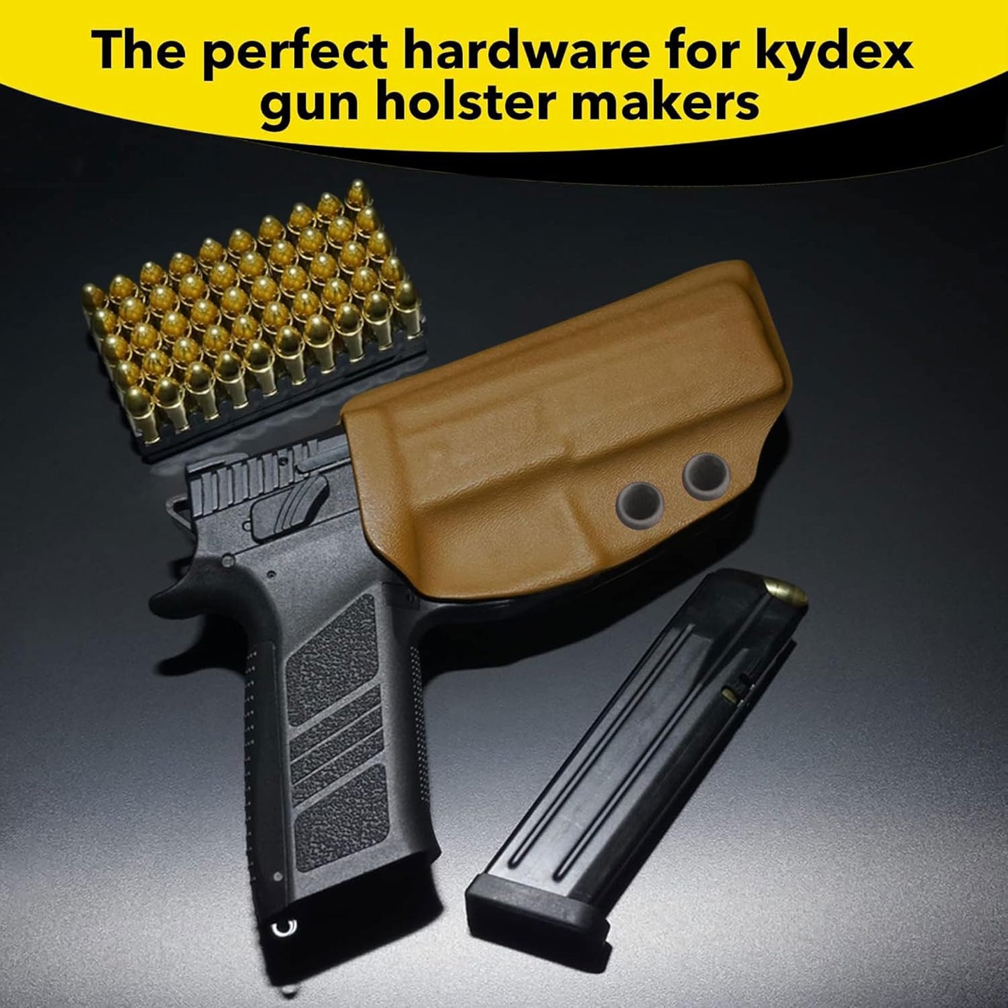 Kydex Rivets Eyelets, 8-8 1/4" Multicolored Grommet Eyelets for Tactical Holster Making, Knife Sheath Crafting, Fasteners for Custom DIY Kydex Projects (Set of 50)