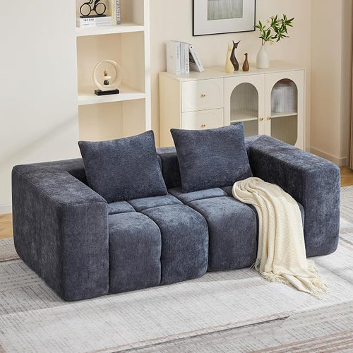 78.7" Loveseat Boneless Couch, Upholstered Cloud Love Seat by CACFTII