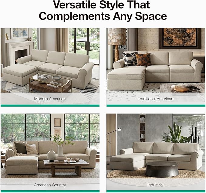 Novilla 108" Modular Sectional Sofa, Modular Sectional Couches - Image 20