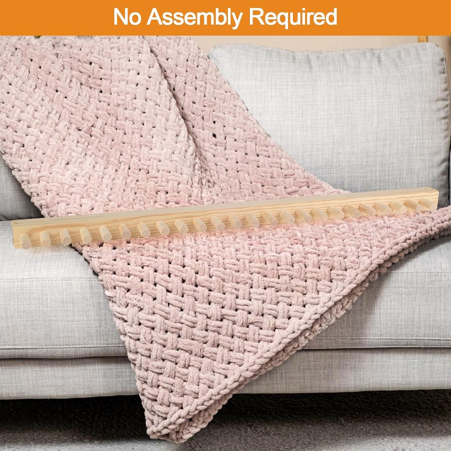 QWM 84“ Chunky Blankets Loom Knitting Looms Long Installation Free and Adjustable Foldable Portable Extra Loom Large 38,48,60, 72,84,96 Inch