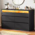 Jocoevol Black LED 6 Drawer Dresser by JOCOEVOL