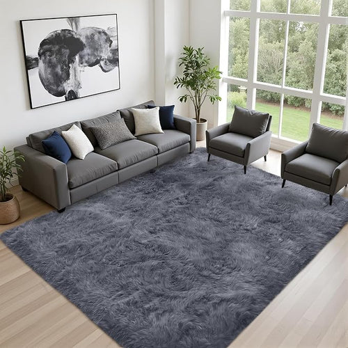 8x10 Area Rugs for Living Room Bedroom: Ultra Soft Fluffy Shag Rug Upgrade - Image 2