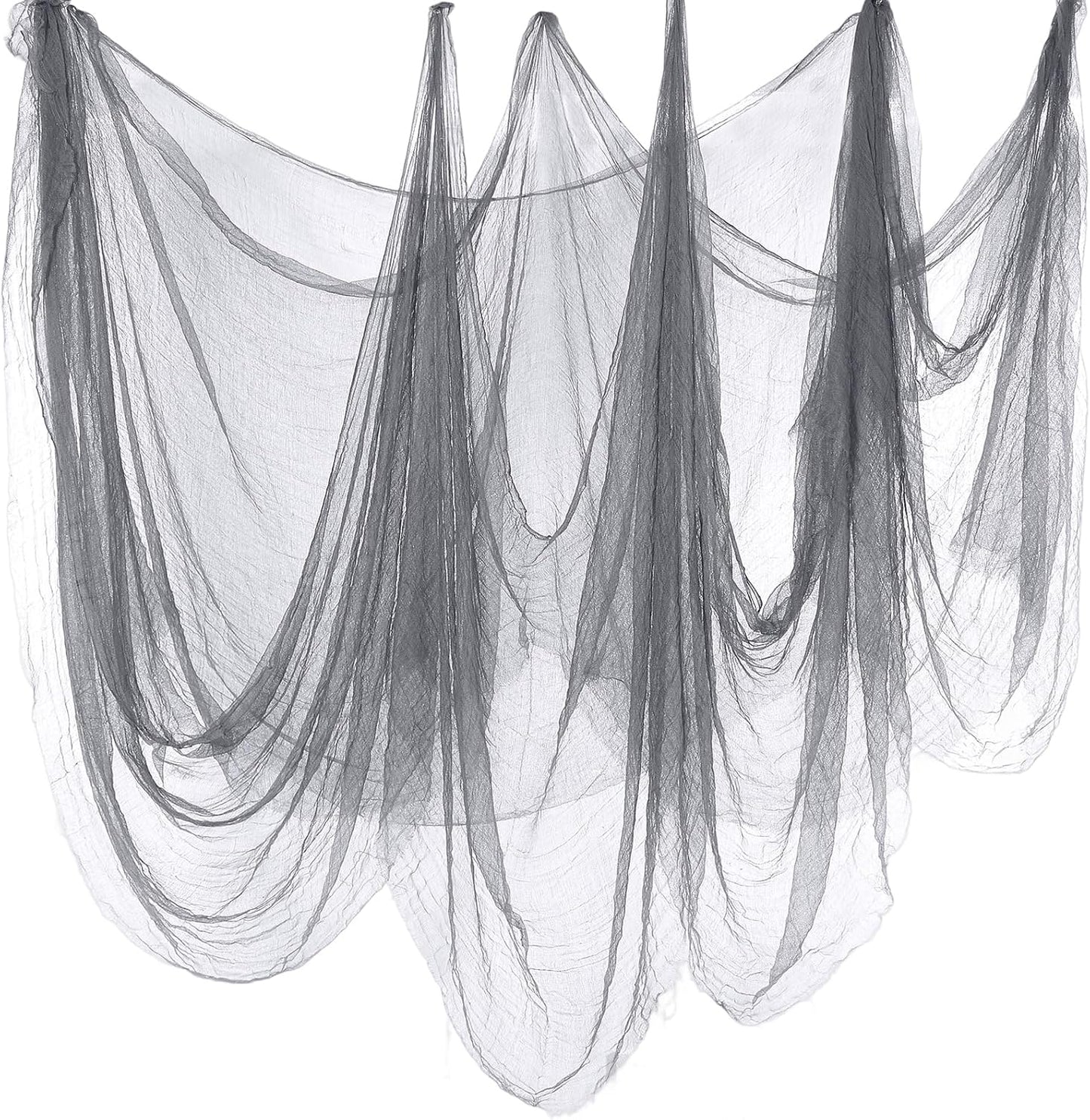 Boao Halloween Cheese cloth 84.65 x 393.7 Inch Gray Cheesecloth Roll for Crafts Large Cotton Muslin Gauze Fabric for Halloween Outdoor & Indoor Spooky Decoration