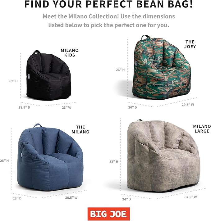 Big Joe Milano Outdoor Beanbag Chair White Marine - Image 6