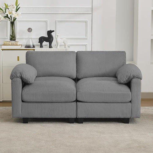 61'' Modular Loveseat Sofa, Extra Deep Seat Cloud Couch by HATPPTO