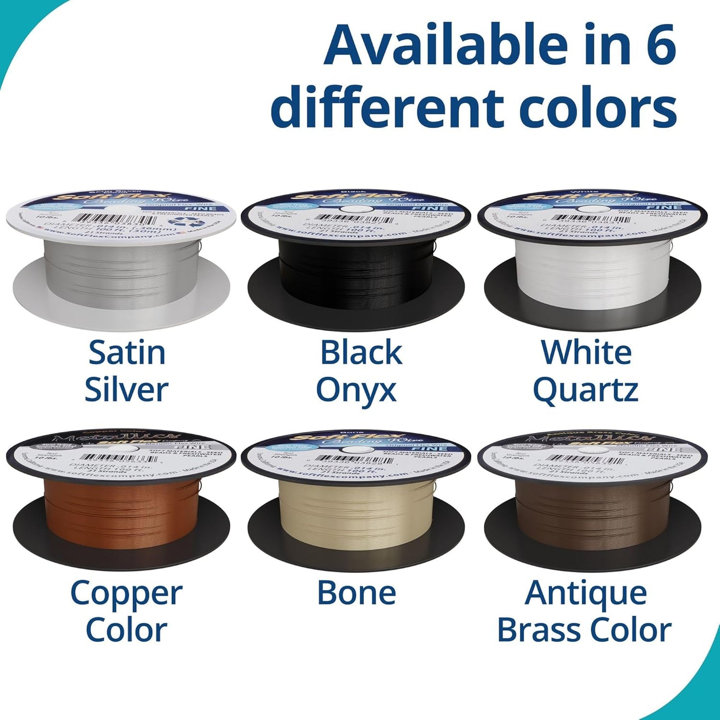 Soft Flex 21 Strand Beading Wire - Fine 0.14 Diameter - 100 Feet Design Wire