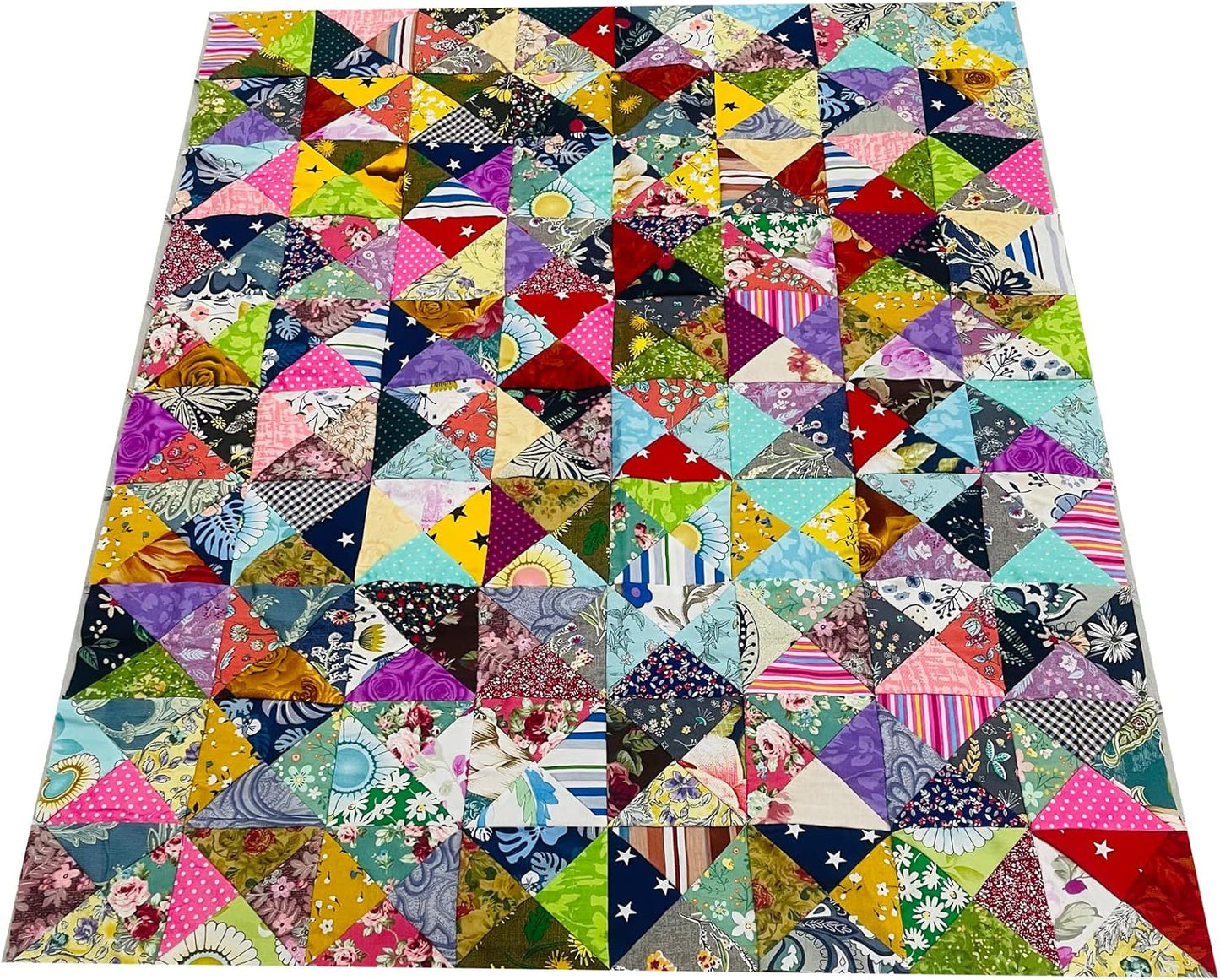 HANPATQUI 50PCS 5 x 5 inch Floral 100% Cotton Fat Quarters Fabric for Sewing and Quilting Bundles Precut Fabric Square for DIY Craft Patchwork