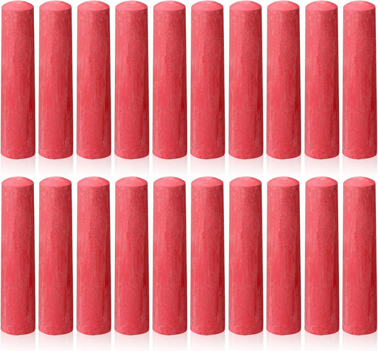 20 Pcs Sidewalk Chalks for Kids Non Toxic Jumbo Chalk for Party Gift Outdoor Art Classroom Play Painting (Red)