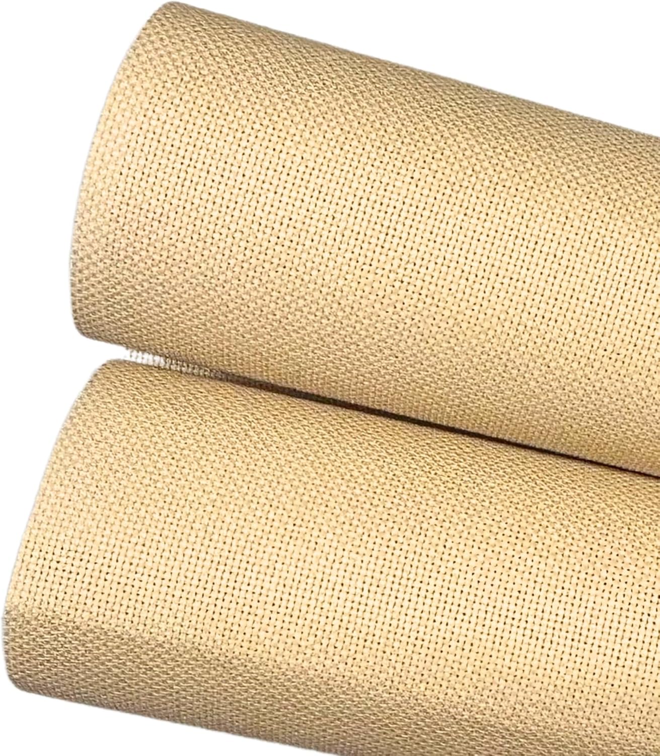2 Sheets of Wheat 14 Count Aida Cloth – 18 x 18 Inch Pre-Cut Fabric Squares – Cross Stitch Fabric – 100% Cotton – Ideal for Needlework & Embroidery – The Knotty Unicorn