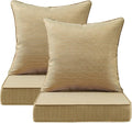 Outdoor Deep Seat & Back Cushion Set, 24 x 24 Inch Water Repellent and Fade by Supflourishia