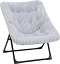 Comfy Saucer Chair for Adults, Soft Faux Fur Bedroom Chair, Accent Dorm Chairs by MordchilHF