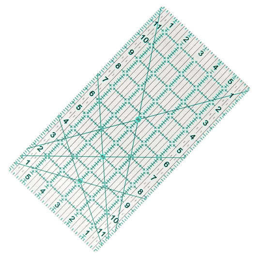 MANUFORE Quilting Ruler 6 * 12in Sewing Acrylic Anti-Slip Metric Ruler DIY Quilting Tools with Clear Printed Lines for Precise Cutting