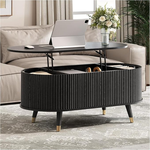 42.5" Oval Lift Top Coffee Table by Joinice