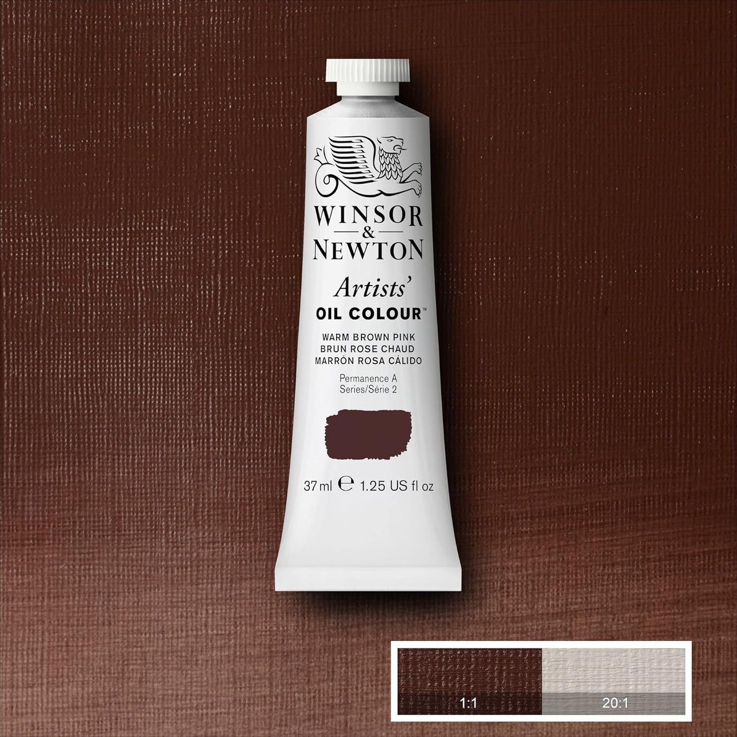 Winsor & Newton Artists' Oil Color, 37ml (1.25 oz) Tube, Warm Brown Pink