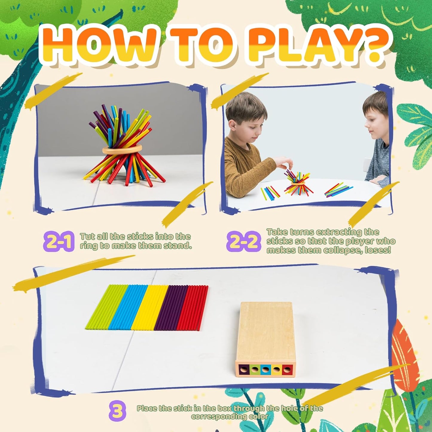 Montessori Wooden Board Games for Kids 3-8 Years,3 in 1 of Playing,Math Counting, Fine Motor Skills Toy,Family Travel Game，Educational Gift for Boys and Girls