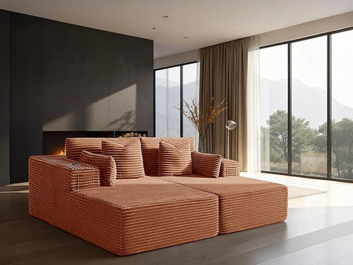 72" Cloud Sectional Couch, Comfort Sleep Sofa by VYUXWO