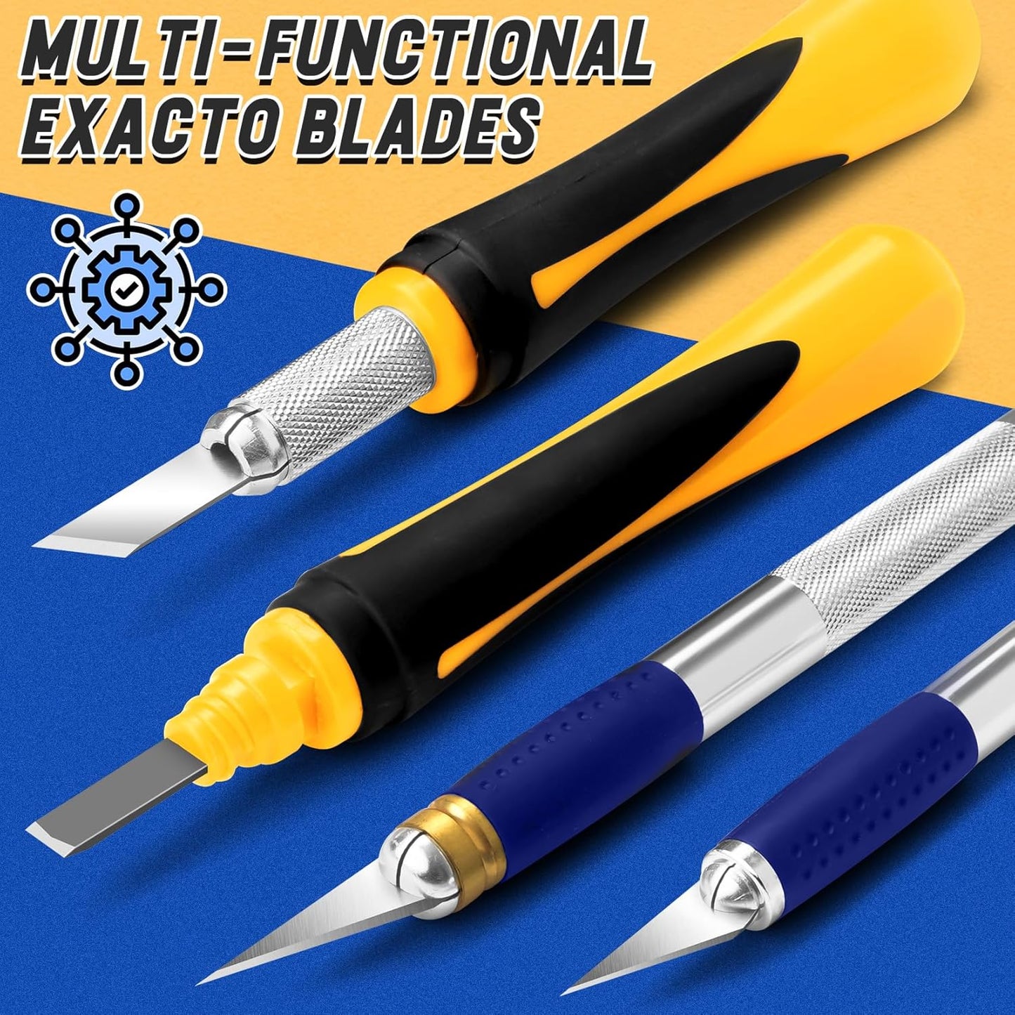 DIYSELF Exacto Knife, 22 Pack Exacto Knife Set with Exacto Blades, Craft Knife for Art, Stencil, Scrapbooking, and Modeling, Hobby Knife, Precision, Art Knives Kit, Pumpkin Carving Tools