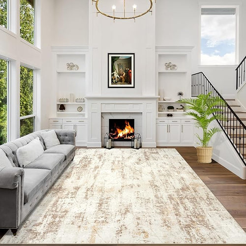 8x10 Area Rugs Washable Rug: Modern Abstract Living Room Rug Soft Anti-Skid by GENTDRIZZ