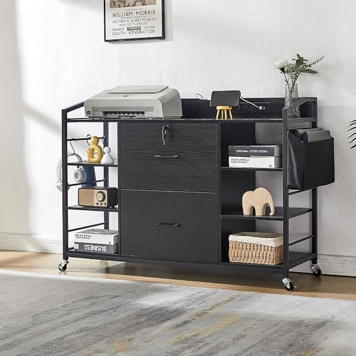 45" File Cabinet for Home Office, Mobile Office Storage Cabinet by Layburstofficefurnitureexpert