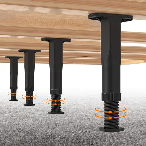 4 PCS Adjustable Bed Frame Support Legs, Frame Center Slats Heavy Support Leg by appacare