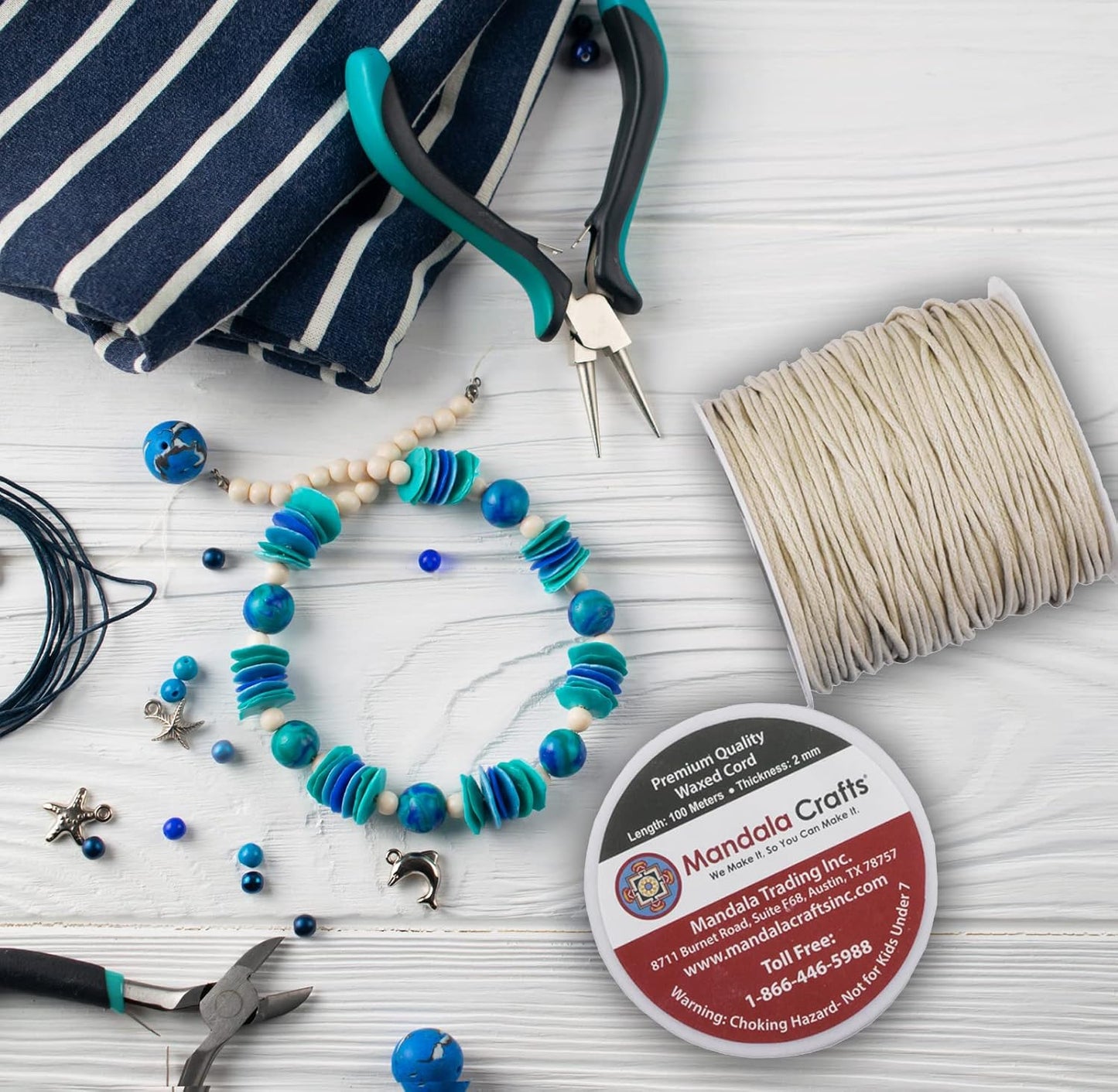 Mandala Crafts 2mm 109 Yards Maroon Cotton Waxed Cord for Jewelry Making Bracelet Cord Waxed String - Beading String Thread Jewelry Cords for Necklaces String