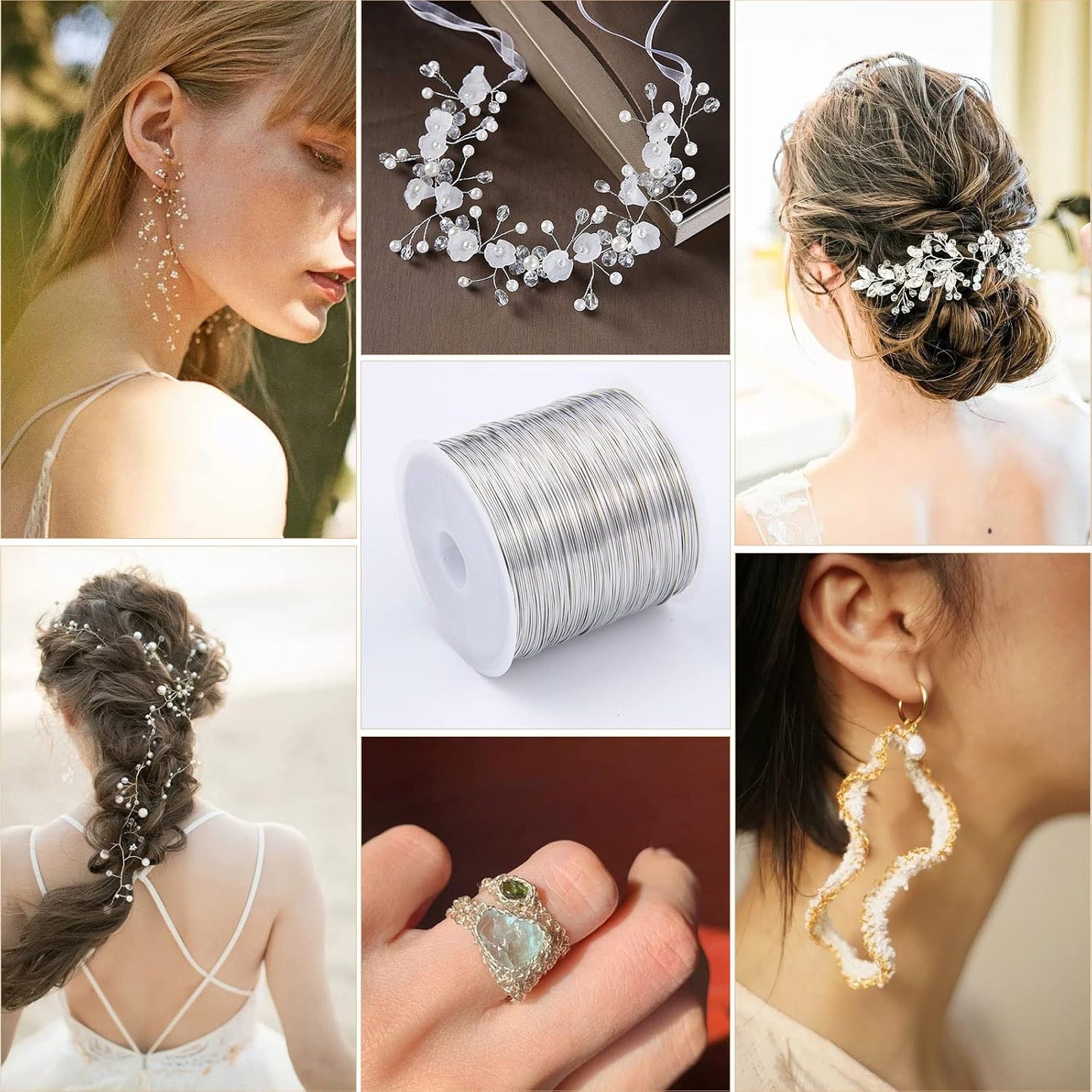 Beadcraft 26 Gauge Jewelry Wire - 0.4mm Silver Plated, Brass, 100M for Jewelry Making