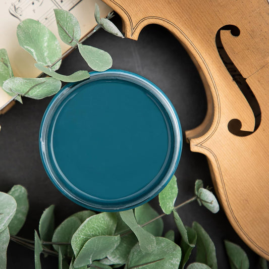 Dixie Belle Paint Company Chalk Finish Furniture Paint - Antebellum Blue (1 Gallon - 128oz) - Matte Dark Teal Chic Chalk Mineral DIY Furniture Paint