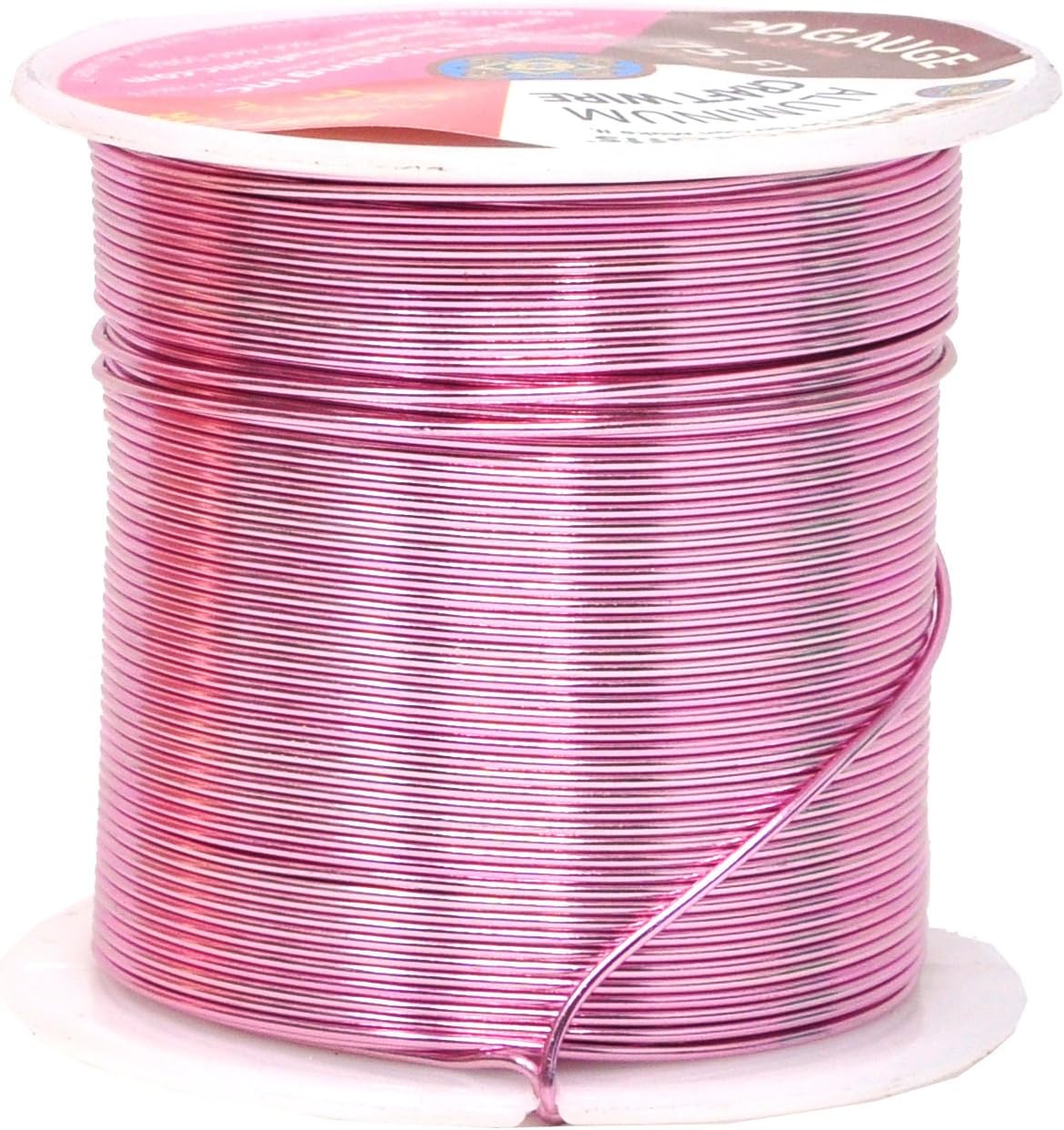 Mandala Crafts 20 Gauge Anodized Aluminum Craft Wire for Jewelry Making - 450 FT Colored Flexible Silver Copper True Blue Pink Ice Blue Green Wire - Bendable for Bonsai Armature Crafting Sculpting