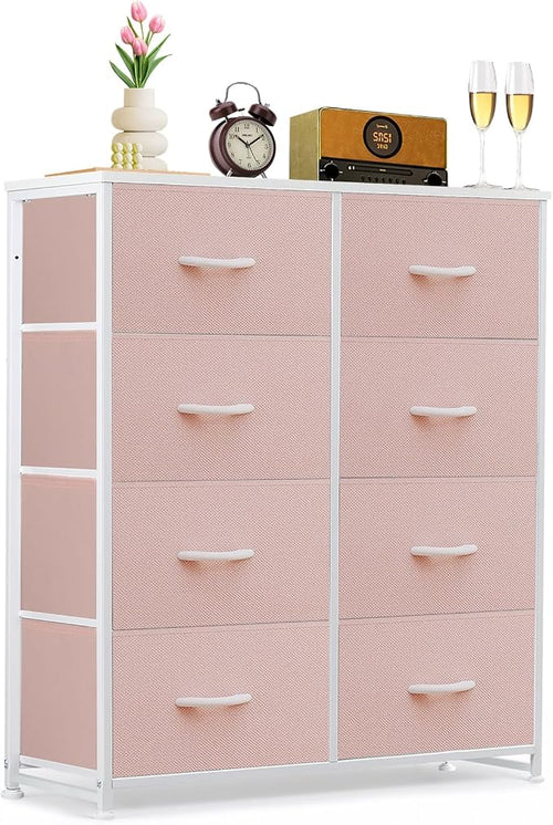 8-Drawer Dresser for Bedroom, Anti-Tip Tall Storage Organizer Chest of Drawers by SageNest