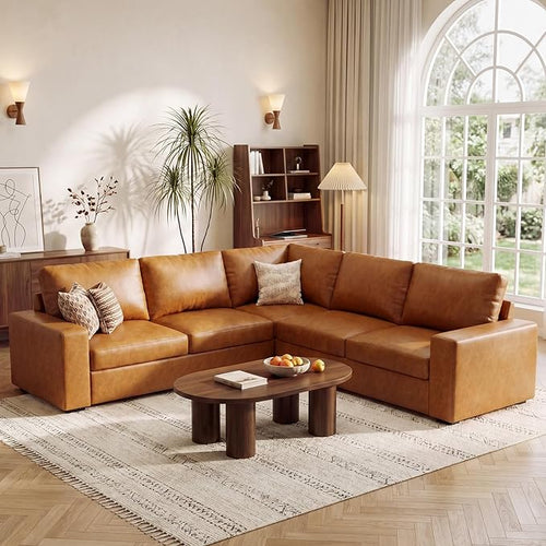 ABCASA Oversized Modular V Shaped Sectional Couches by ABCASA