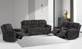 Betsy Furniture Modern Fabric Recliner Sofa Set, Loveseat w/Console, Recliner by BetsyFurniture