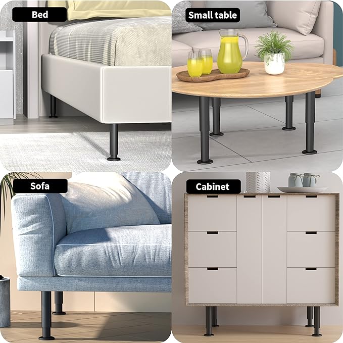 Wlrrcwdttc 2 Pcs Adjustable Height Bed Support Legs - Image 6