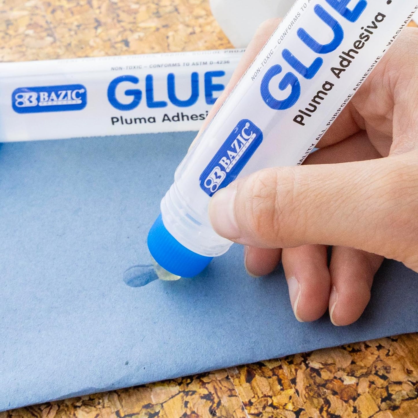 BAZIC Products Washable Glue Pen 1.7 Oz. (50 mL), Liquid Clear Glues Bond Adhesive for Art Crafts Project at School Home Office (2/Pack), 24-Pack