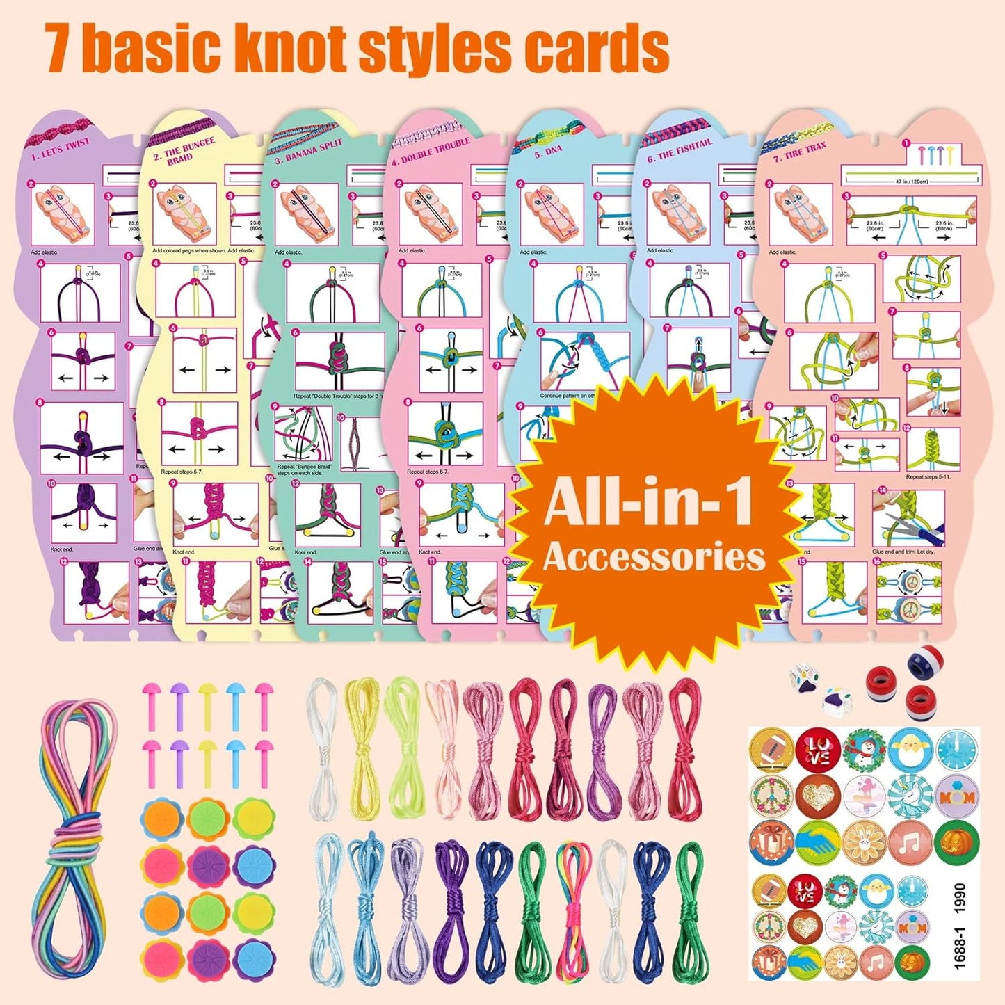 FUNiOi Bracelet Making Kit for Girls 8-10 12 Year Old - DIY Friendship Bracelets Crafts Toys for Kids Ages 6, 7+, Cool Birthday Gift Idea - Cute Squirrel Appearance Bracelet String Maker