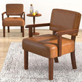FAGAGA Accent Chair, PU Leather Living Room Chairs Oversize by FAGAGA