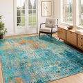 RELEANY Washable Area Rugs 4'x6' Non-Slip Modern Abstract Soft by RELEANY