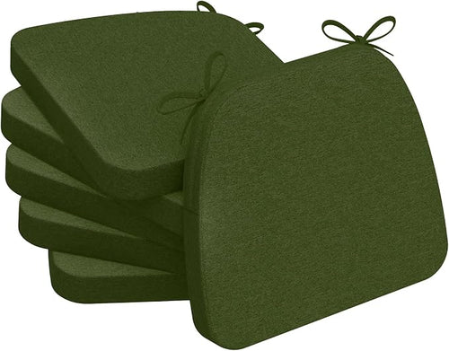AAAAAcessories D-Shaped Chair Cushions, Machine-Washable Cover, Dark Olive Green by AAAAAcessories