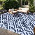 SAND MINE Reversible Mats, Plastic Straw Rug, Modern Area Rug, Large Floor Mat by SANDMIND