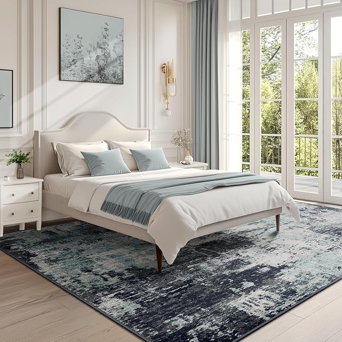 RELEANY Washable Area Rugs 5'x8' Non-Slip Modern Abstract Soft - Image 3