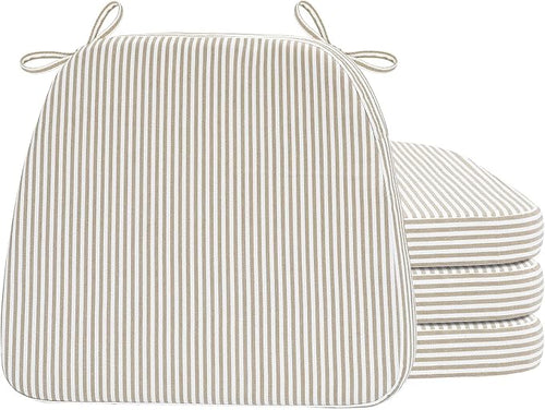 AAAAAcessories D-Shaped Chair Cushions, Machine-Washable Cover, Natural Sand by AAAAAcessories