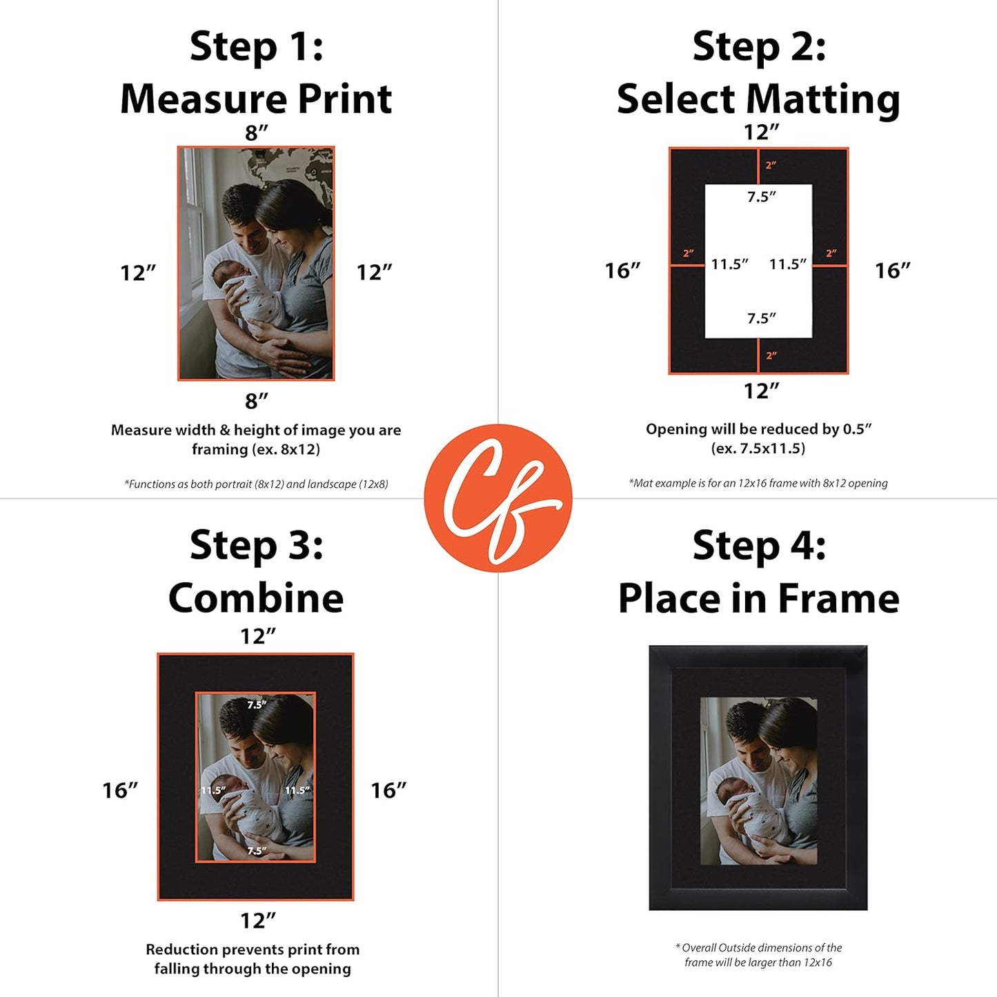 Craig Frames B221 Pre-Cut Mat Board for 11x17 Print, 14x20, Smooth Black