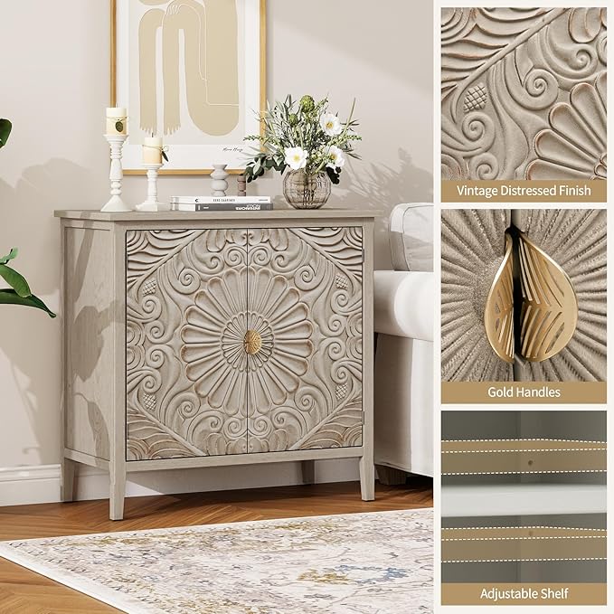 Sideboard Buffet Cabinet Set of 2 - Image 5